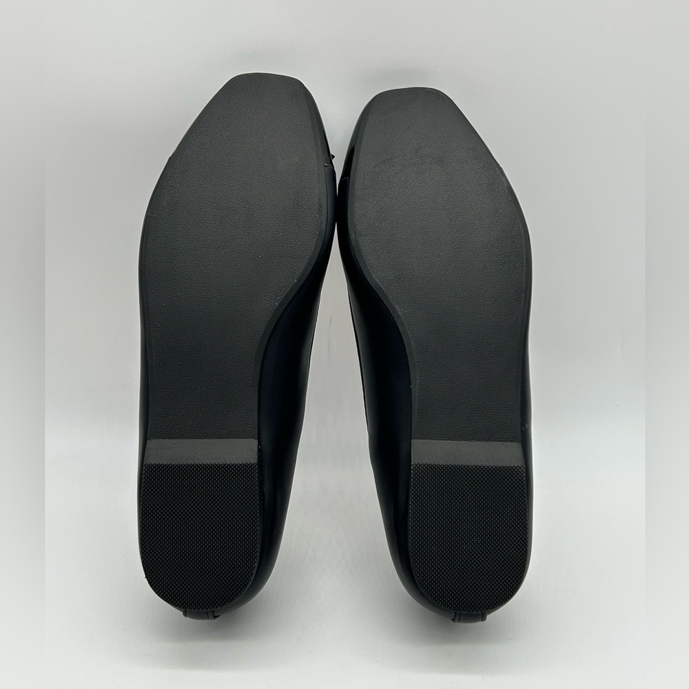 Moxy Black Vegan Ballet Flats Bow Detail | Women’s Size 9 | New With Box - Picture 9 of 12